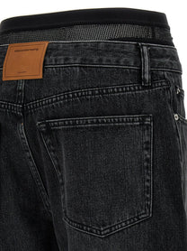 DENIM X ALEXANDER WANG - DENIM X ALEXANDER WANG - ’Slit Hem Prestyle Hotfix Mesh Undie’ jeans - Women’s Bottoms