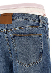 DENIM X ALEXANDER WANG - DENIM X ALEXANDER WANG - ’Slit Hem Prestyle Hotfix Mesh Undie’ jeans - Women’s Clothing
