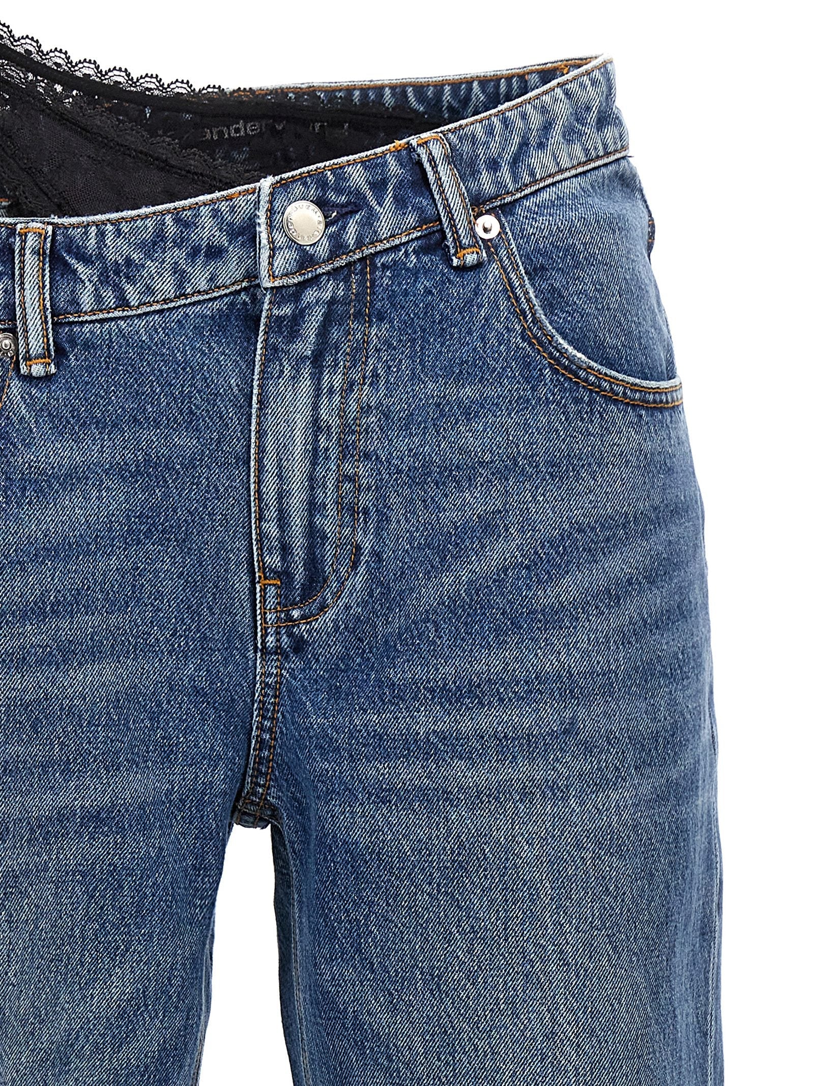 DENIM X ALEXANDER WANG - DENIM X ALEXANDER WANG - ’Dip Side Lace Undie’ jeans - Women’s Bottoms