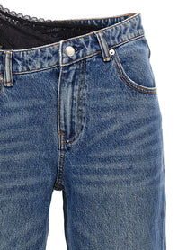 DENIM X ALEXANDER WANG - DENIM X ALEXANDER WANG - ’Dip Side Lace Undie’ jeans - Women’s Bottoms