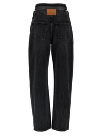 DENIM X ALEXANDER WANG - DENIM X ALEXANDER WANG - ’Slit Hem Prestyle Hotfix Mesh Undie’ jeans - Women’s Bottoms