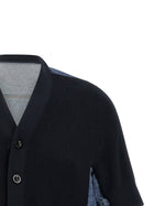 Sacai Denim Knit Cardigan Blue, view 3