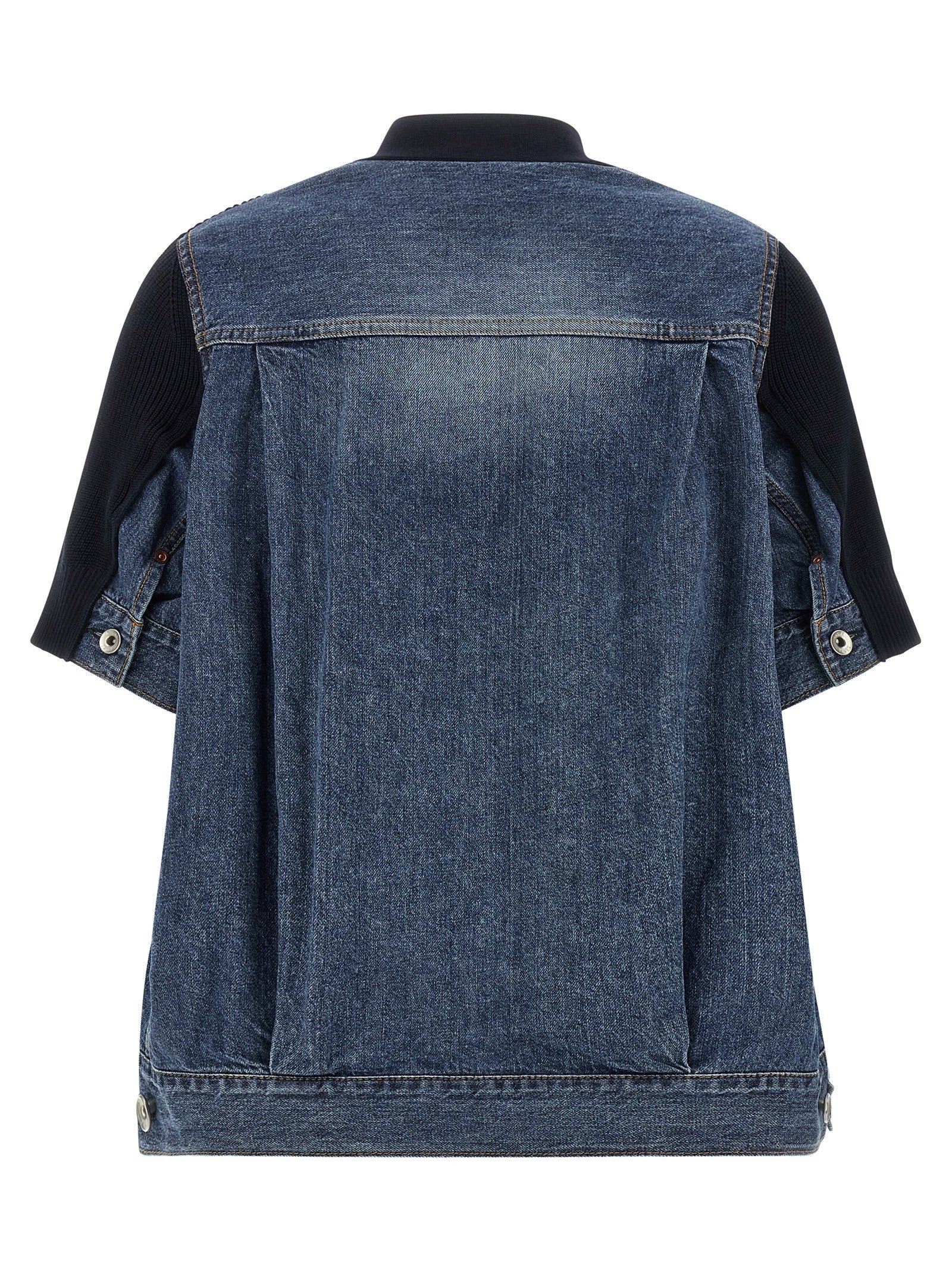 Sacai Denim Knit Cardigan Blue