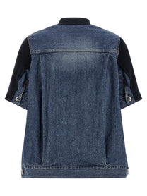 Sacai Denim Knit Cardigan Blue