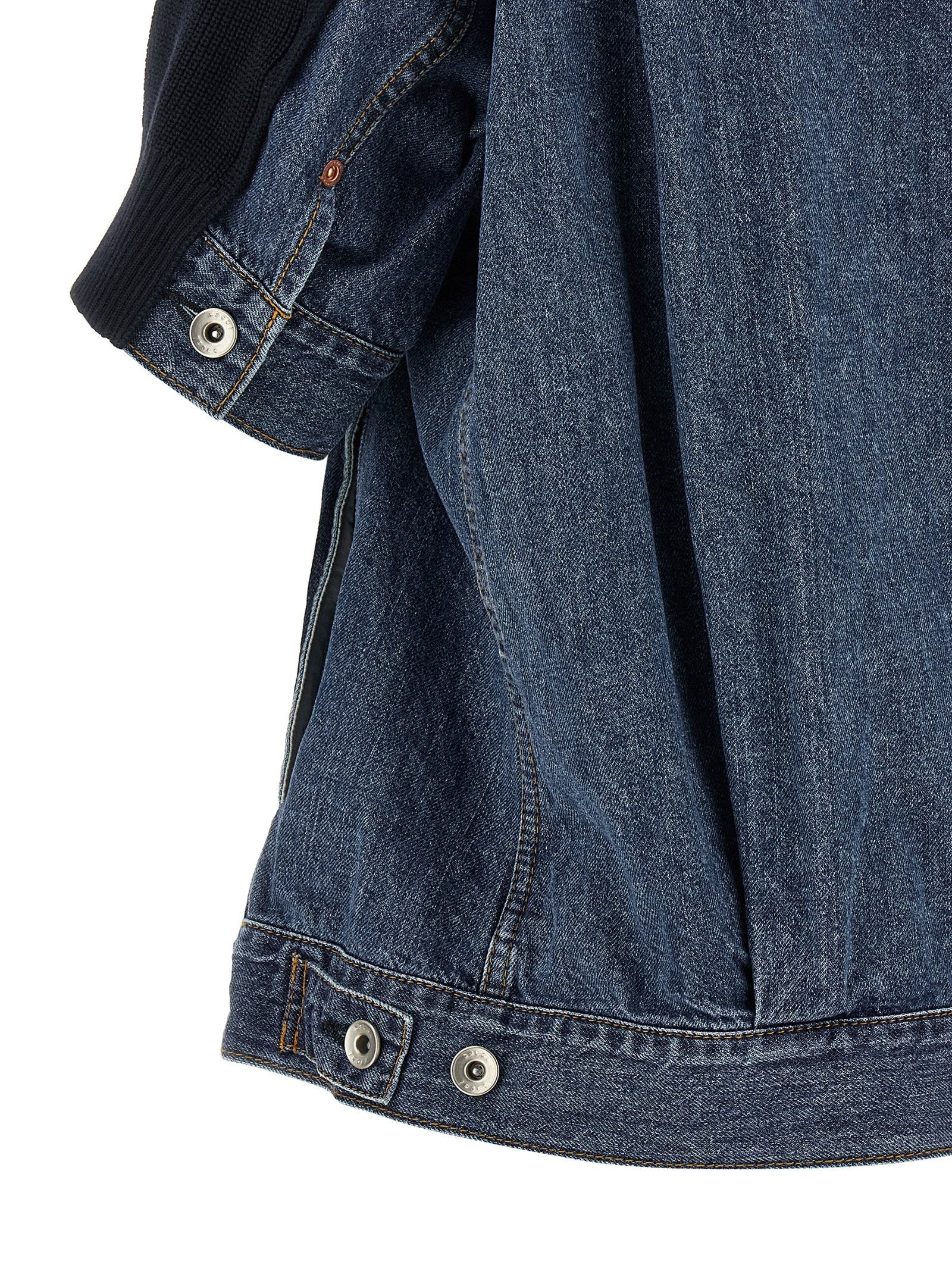 Sacai Denim Knit Cardigan Blue
