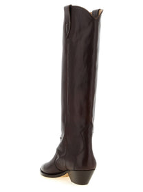 ISABEL MARANT Denvee Western Style High Boots Red