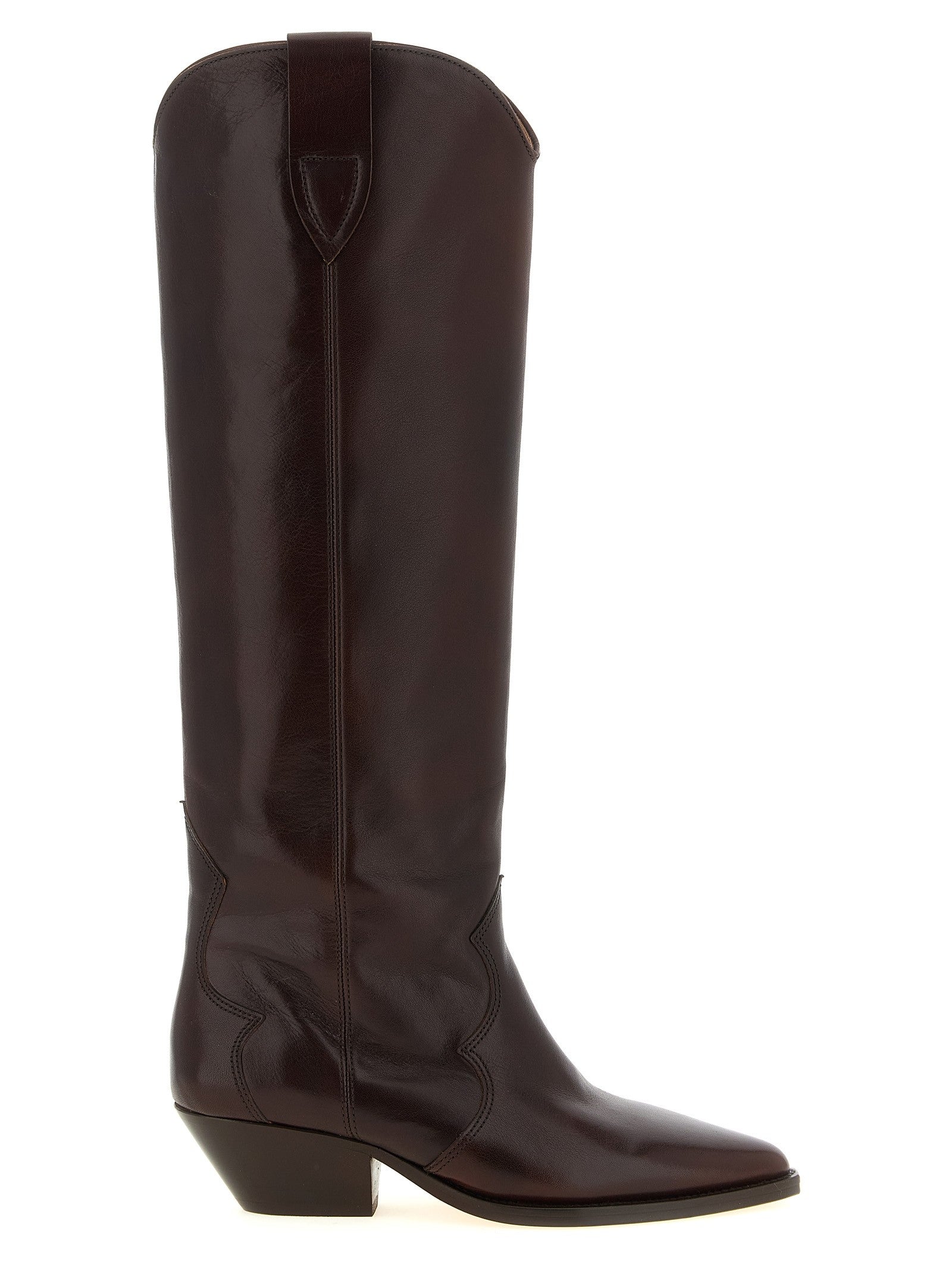 ISABEL MARANT Denvee Western Style High Boots Red