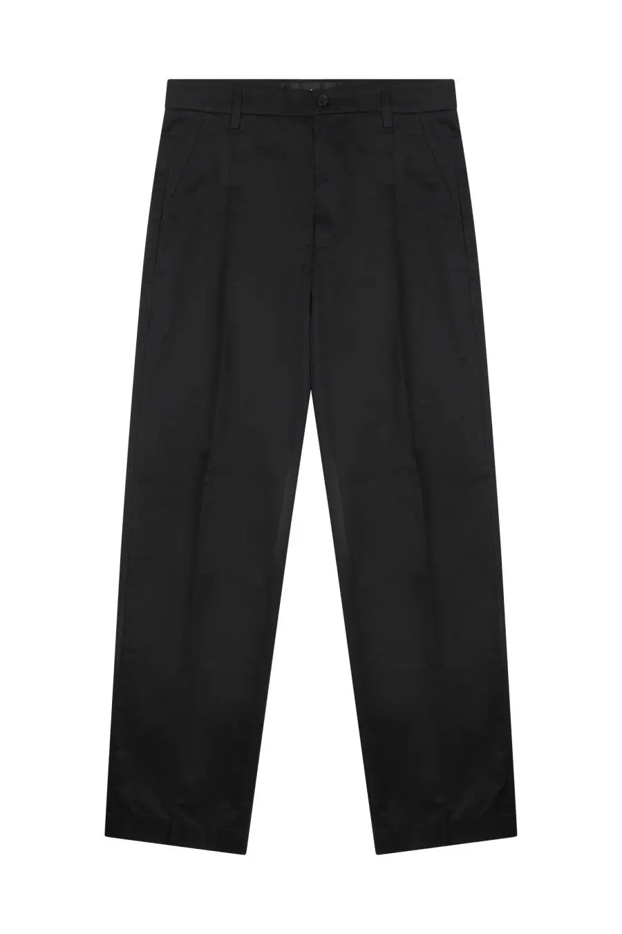 Department five men’s pantalone gin black pleated trousers with sleek minimalist design in black fabric