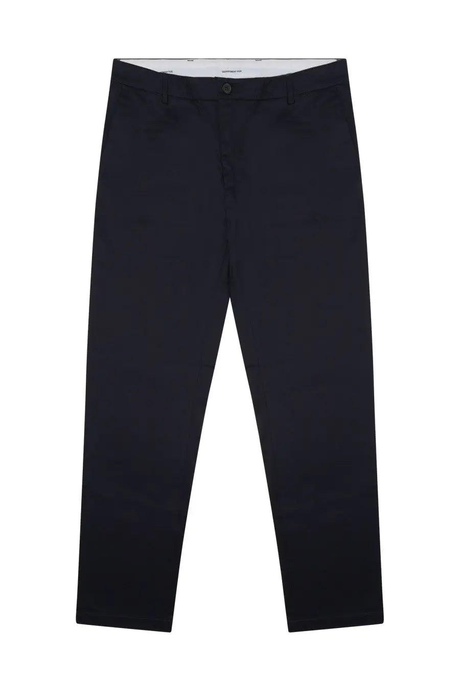 Department Five men’s pantalone Prince Blue black tailored trousers with straight-leg cut and woven label at waistband
