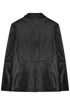 Department5 Women's Leather Blazer Double-Breasted Arielle Black, view 2
