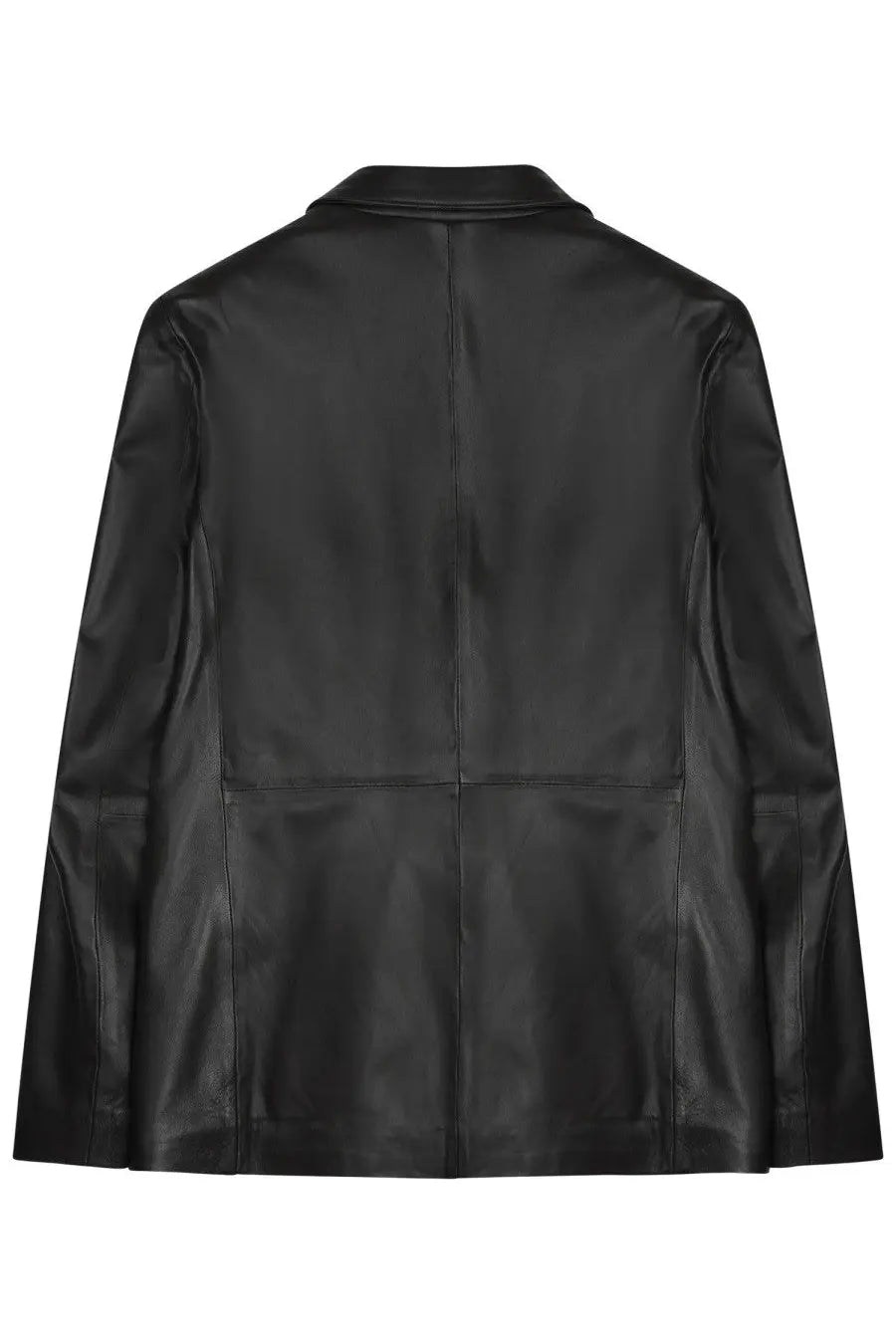 Department5 Women's Leather Blazer Double-Breasted Arielle Black, view 2