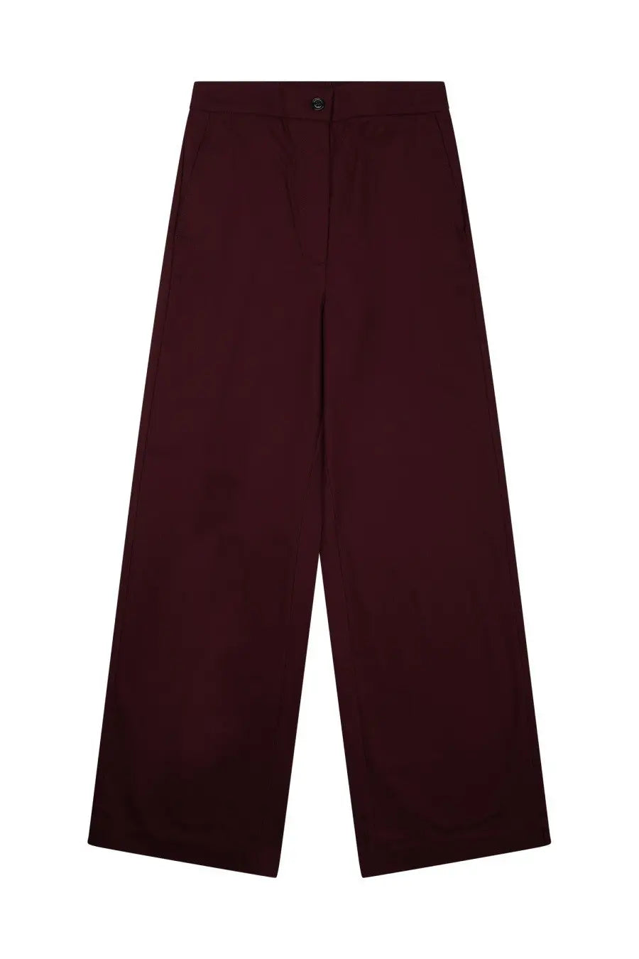 Department five women’s pagana charm palazzo red wide-leg burgundy trousers with sleek minimalist design and front button closure