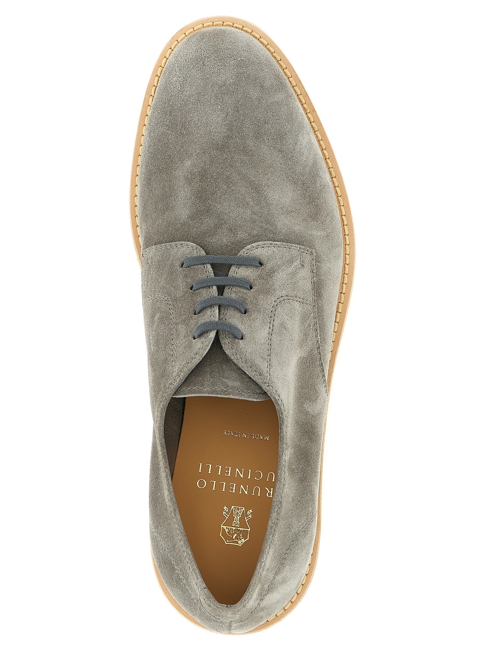 Brunello Cucinelli Derby Light Lace up Shoes Grey