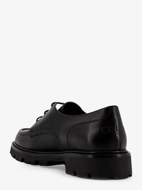 Celine Men's Derby Margaret Leather Lace up Shoes Black