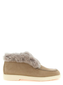 Santoni Desert Ankle Boots Beige