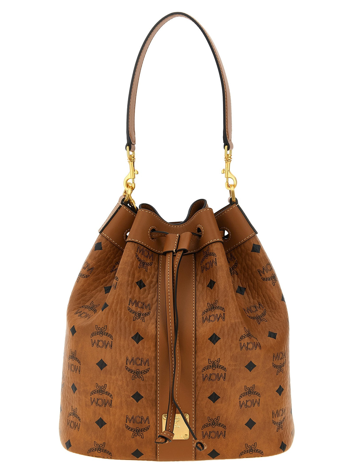 MCM Dessau Bucket Bag Brown