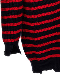 Marni Destroyed Effect Striped Cardigan Gold