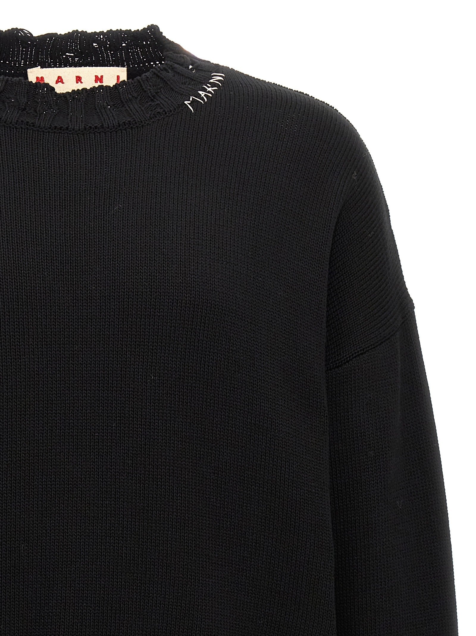 Marni Destroyed Effect Sweater Black