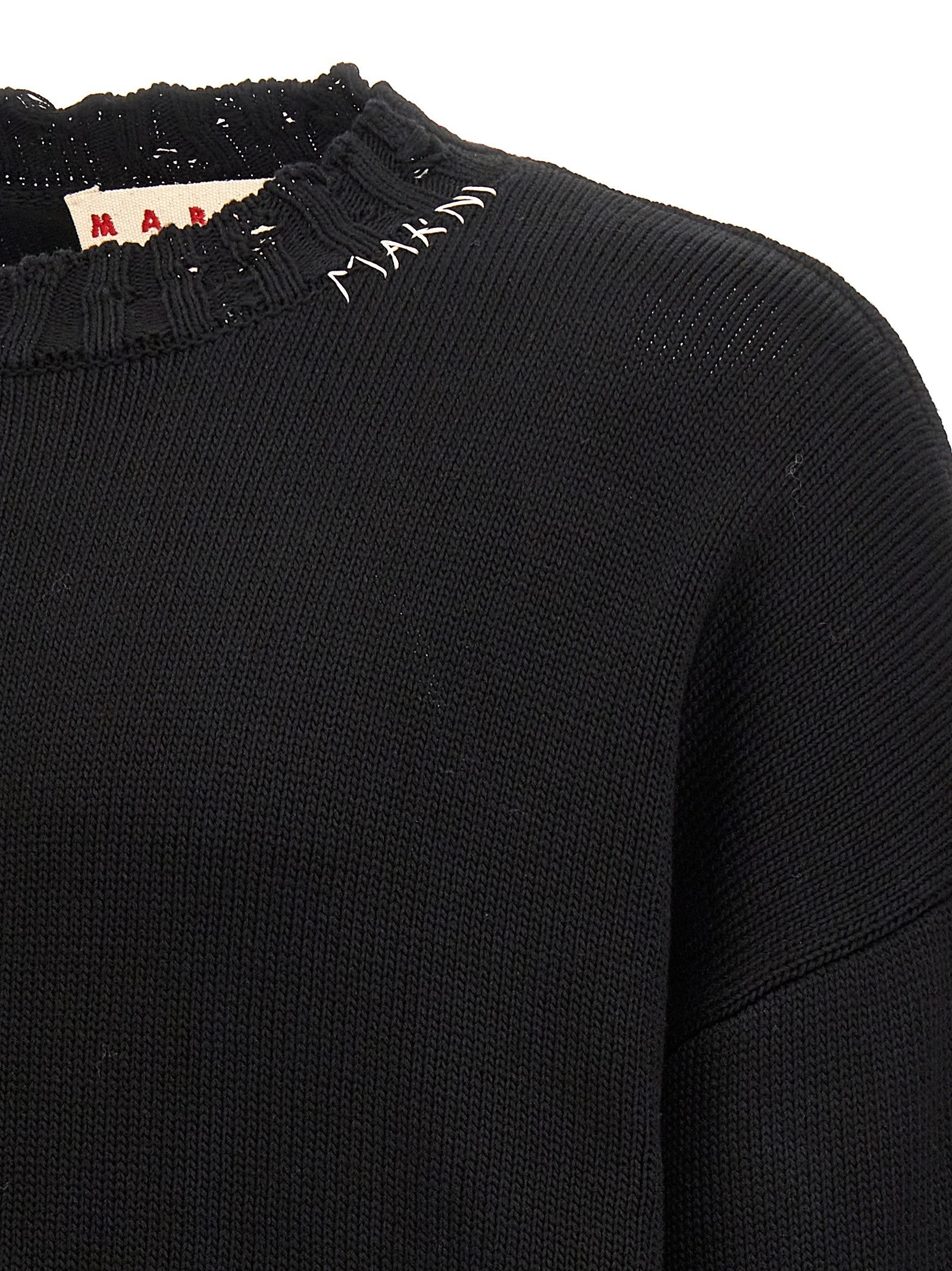 Marni Destroyed Effect Sweater Black