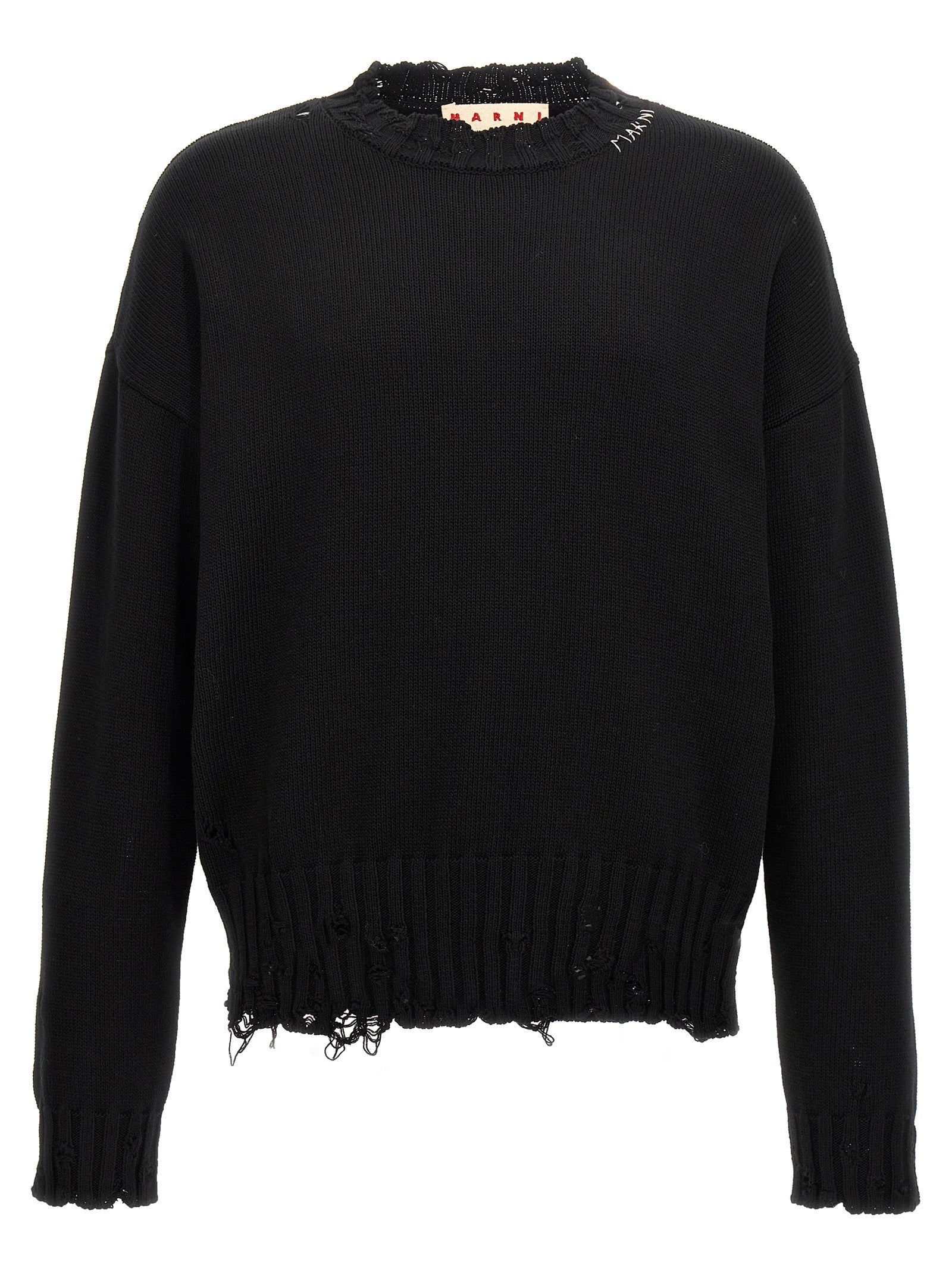 Marni Destroyed Effect Sweater Black