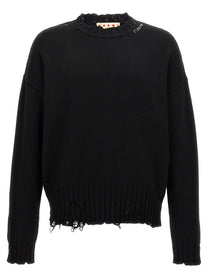 Marni Destroyed Effect Sweater Black