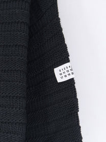 MM6 Maison Margiela Women's Destroyed Effect Wool Blend Sweater Black