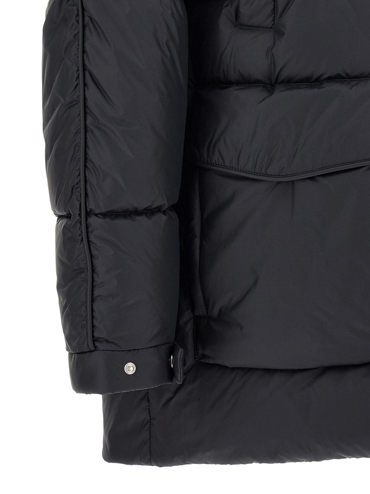 Laminar Detachable Hood Down Jacket Black
