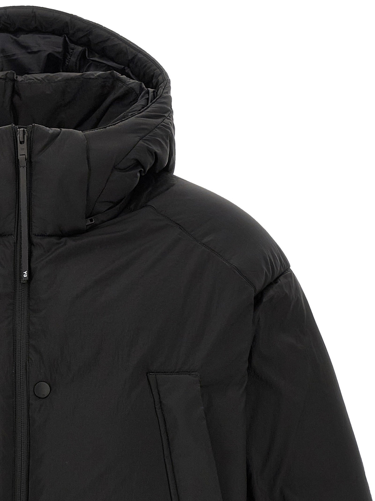 Y-3 Detachable Hood Down Jacket Black, view 4