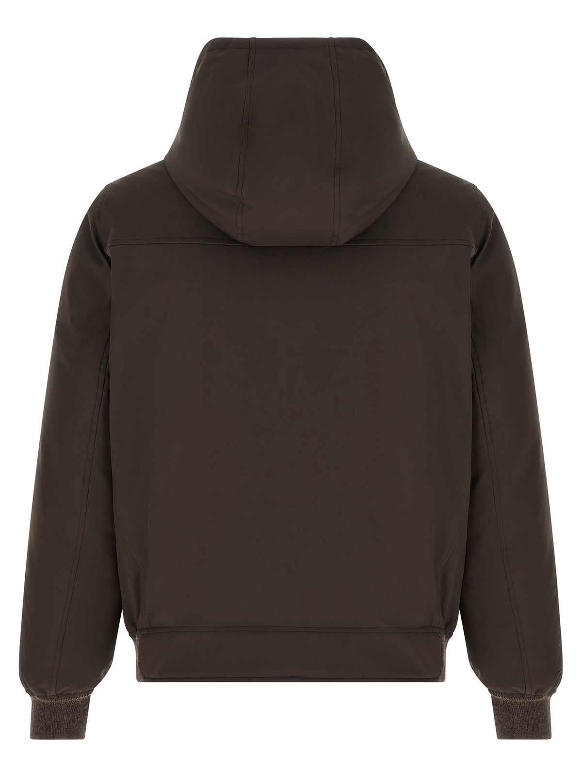 Brunello Cucinelli Detachable Hood Down Jacket Brown, view 3