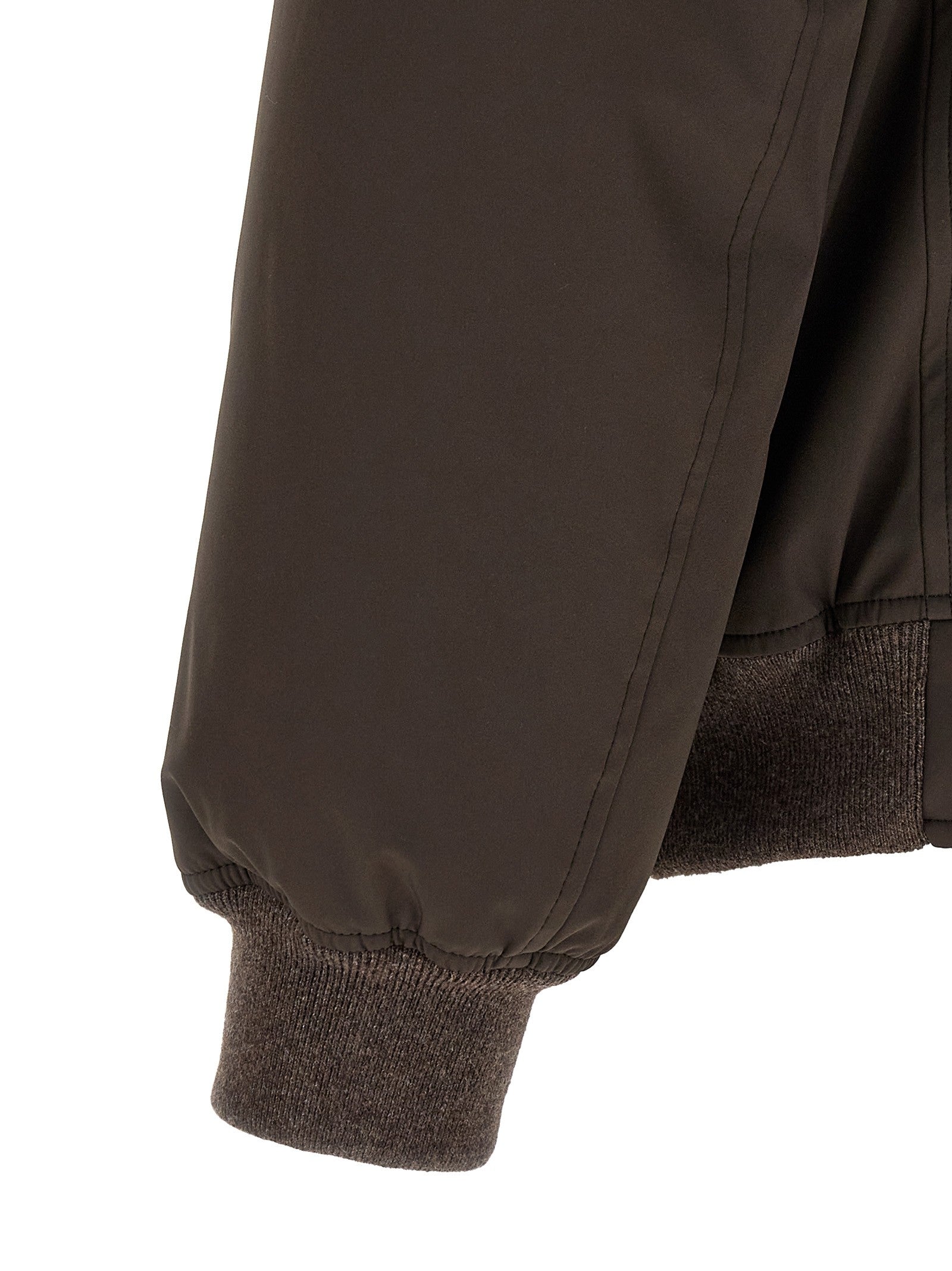 Brunello Cucinelli Detachable Hood Down Jacket Brown