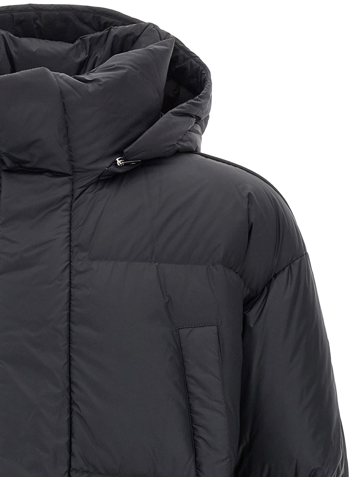 Laminar Detachable Hood Down Jacket Black