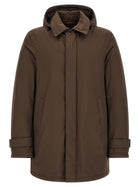 Herno Detachable Hood Parka Brown