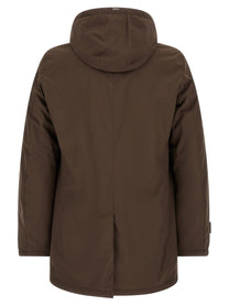 Herno Detachable Hood Parka Brown
