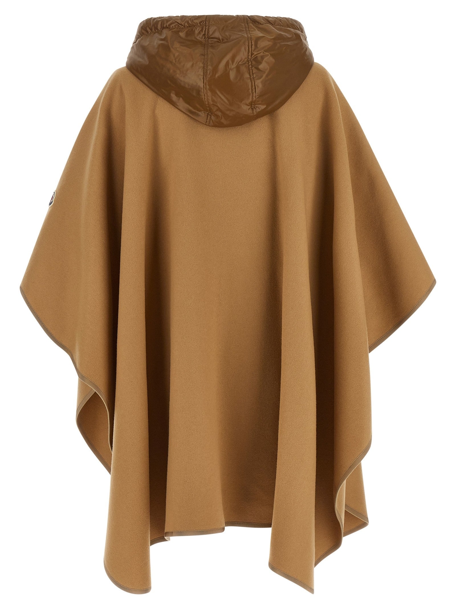 Moncler Detachable Hooded Cape Beige