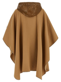 Moncler Detachable Hooded Cape Beige