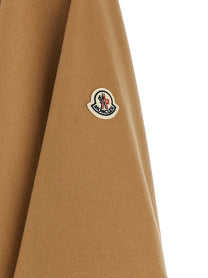 Moncler Detachable Hooded Cape Beige
