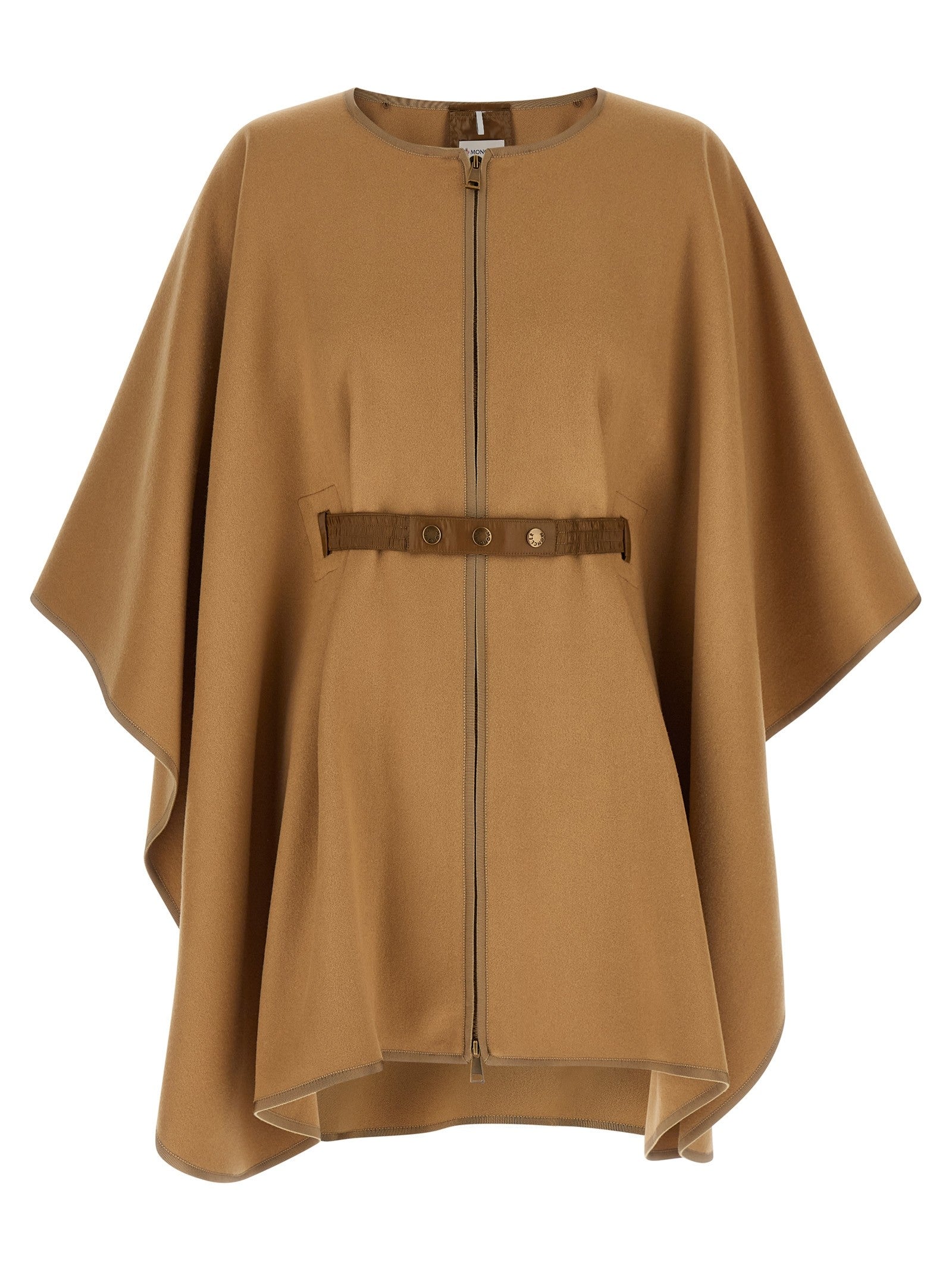 Moncler Detachable Hooded Cape Beige
