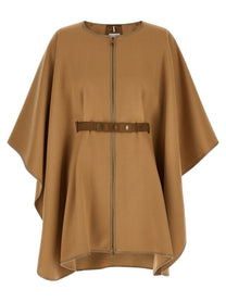 Moncler Detachable Hooded Cape Beige