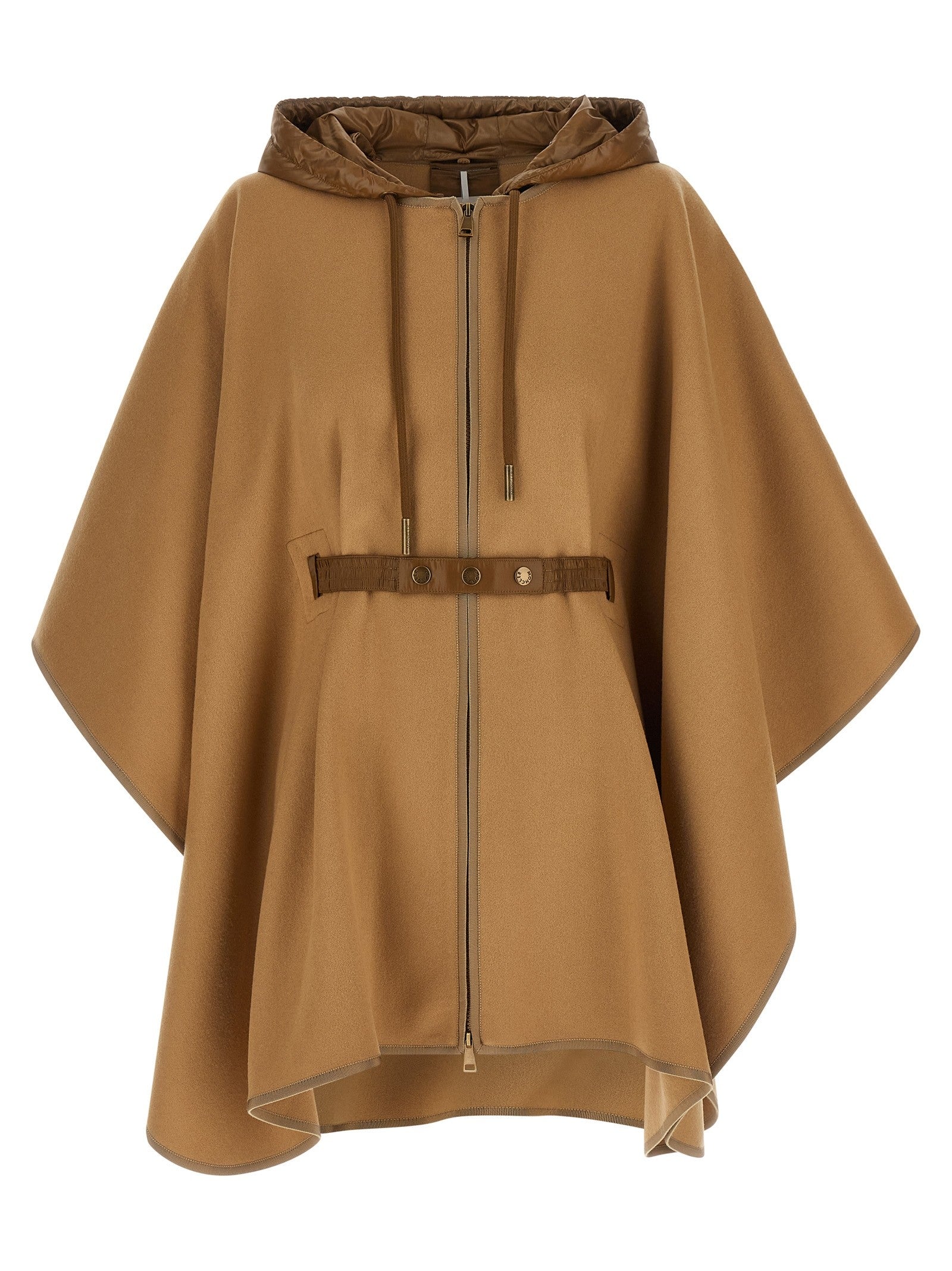 Moncler Detachable Hooded Cape Beige