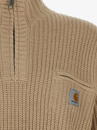 Carhartt Wip Men's Detroit Half Zip Acryilic Blend Sweater White, view 3