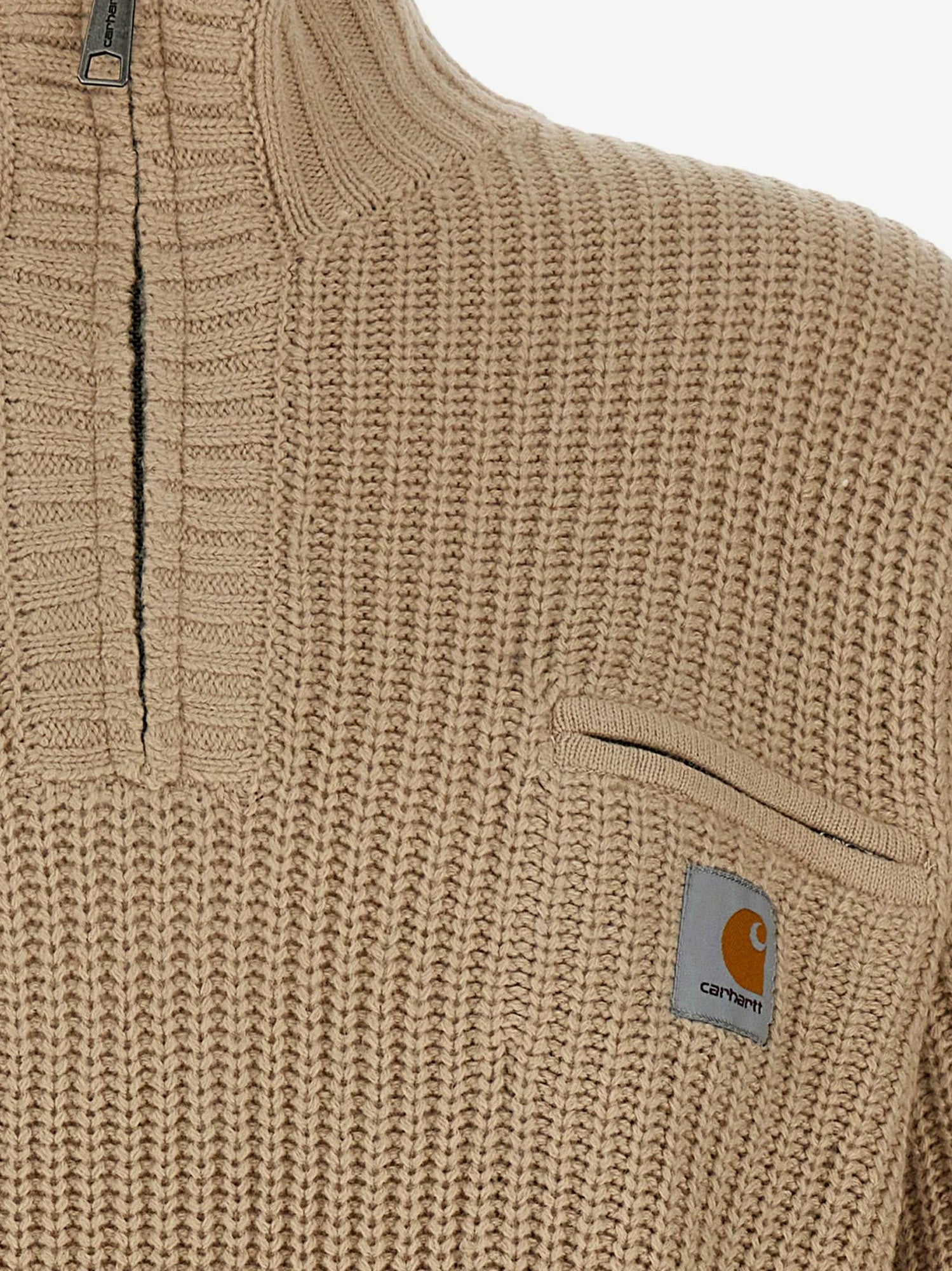 Carhartt Wip Men's Detroit Half Zip Sweater Beige