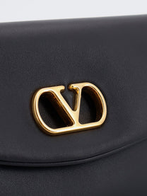Valentino Women's Devain Leather Shoulder Bag Black