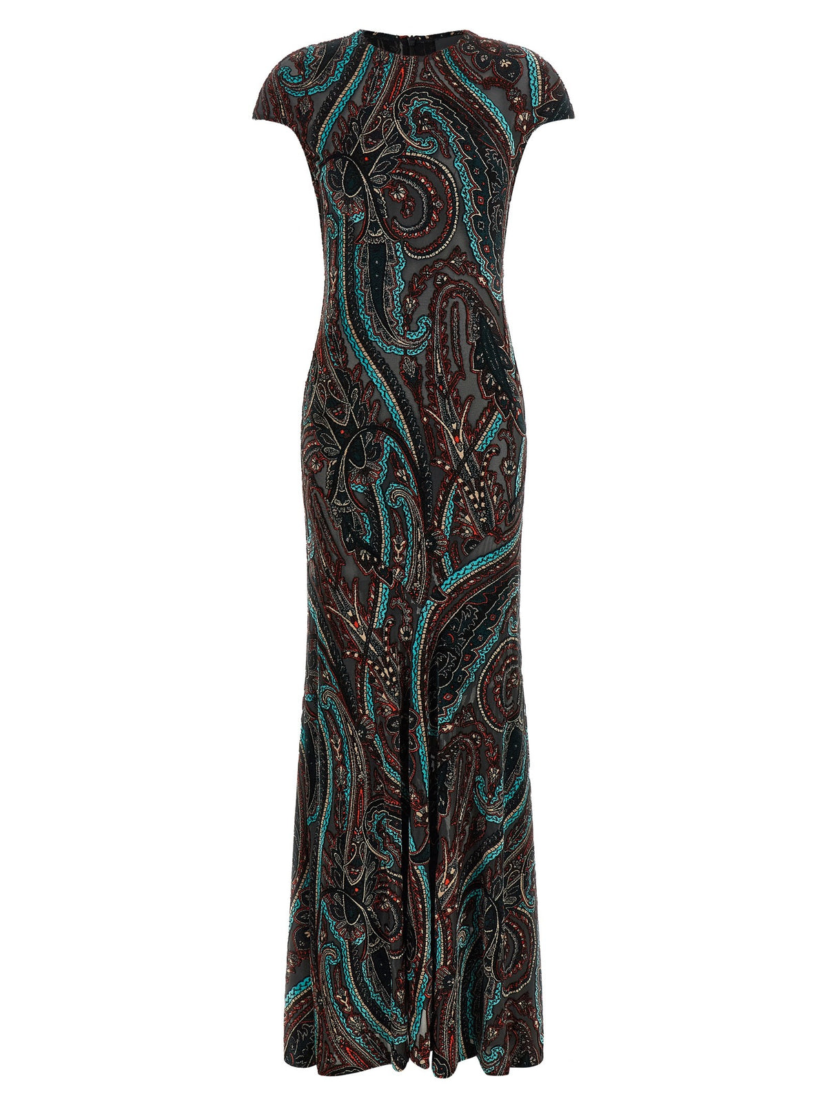 ETRO Devoré Velvet Dress Gold