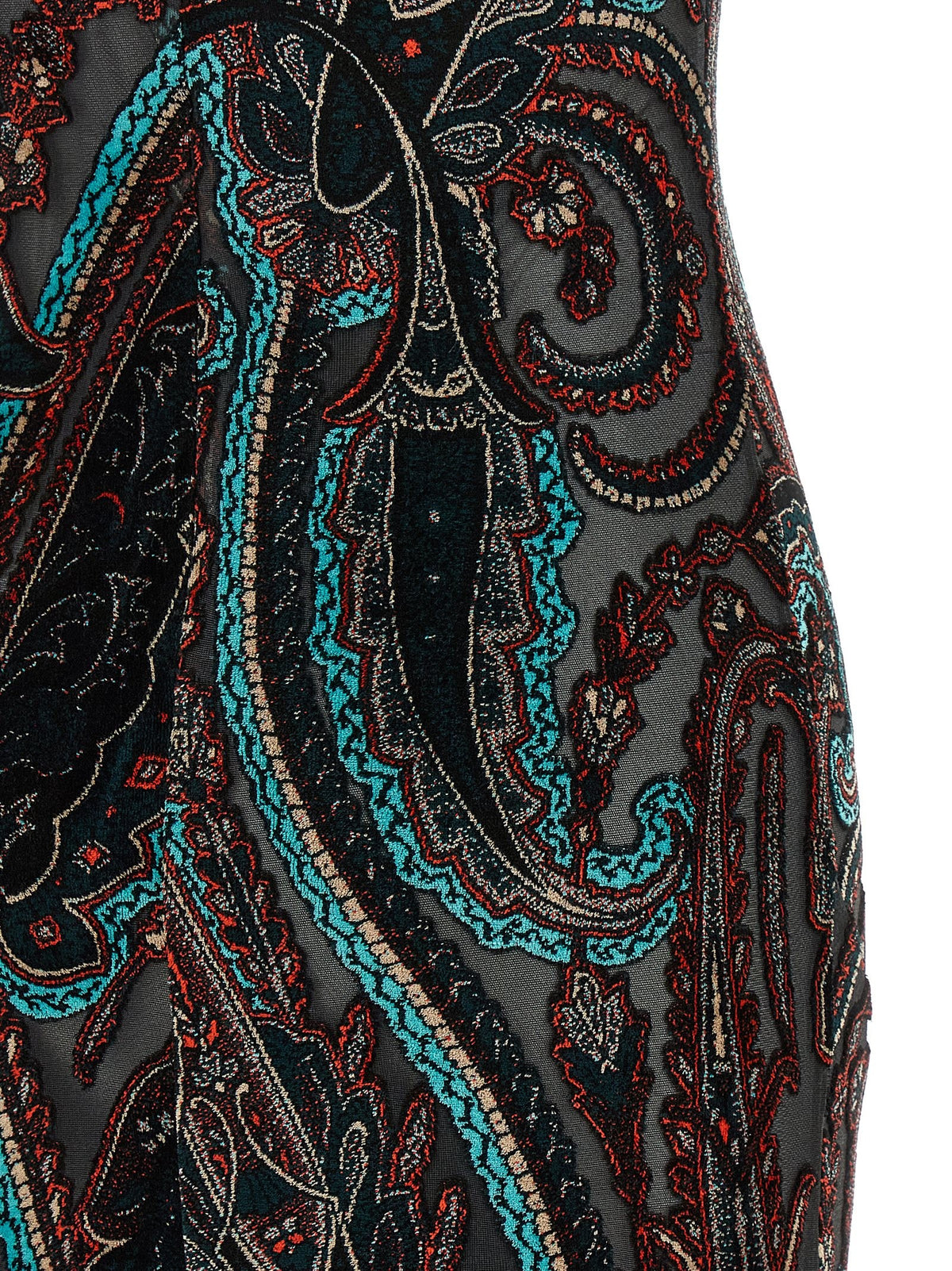 ETRO Devoré Velvet Dress Gold