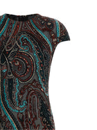 ETRO Devoré Velvet Dress Gold, view 3