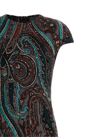 ETRO Devoré Velvet Dress Gold