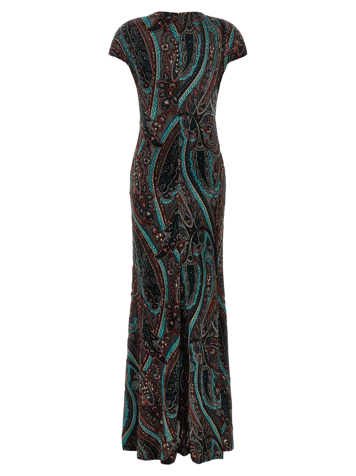 ETRO Devoré Velvet Dress Gold