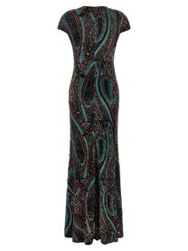 ETRO Devoré Velvet Dress Gold