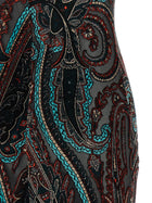 ETRO Devoré Velvet Dress Gold, view 4