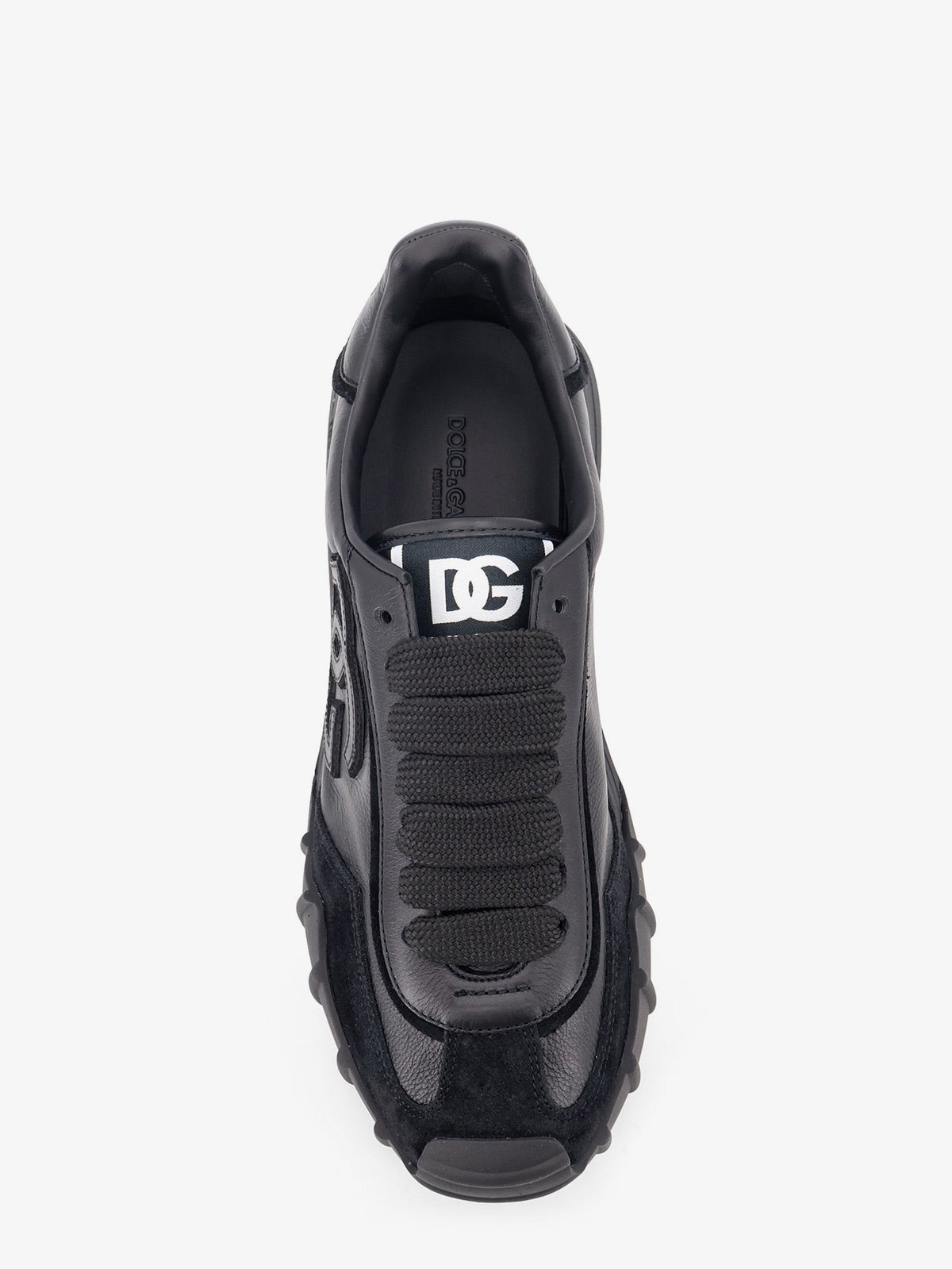 Dolce &amp; Gabbana Men's DG Athletic Leather Sneakers Black, view 5